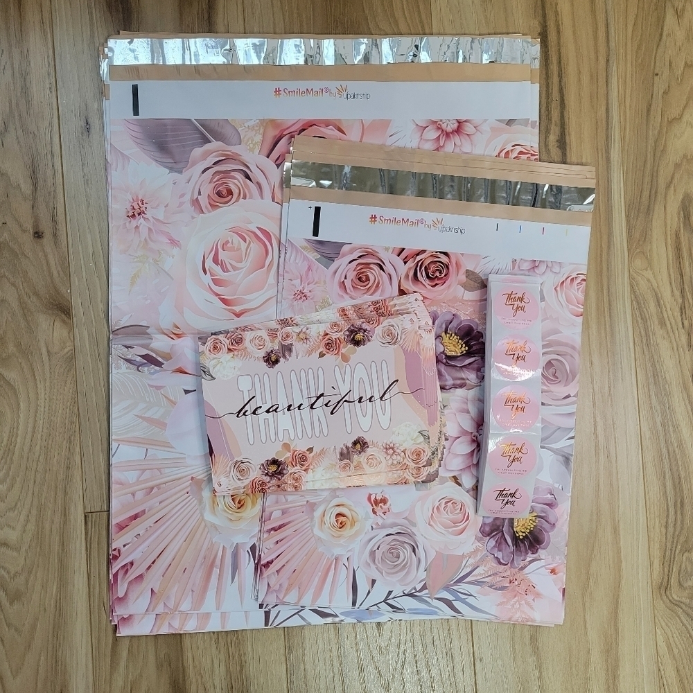 BOHO FLORAL THEMED POLYMAILER BUNDLE•25 PACK - Picture 1 of 9